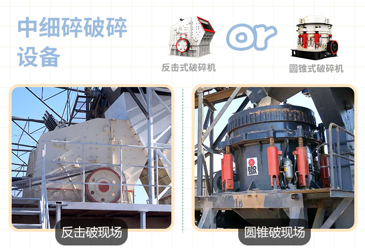 反擊式，圓錐式破碎機作業現場
